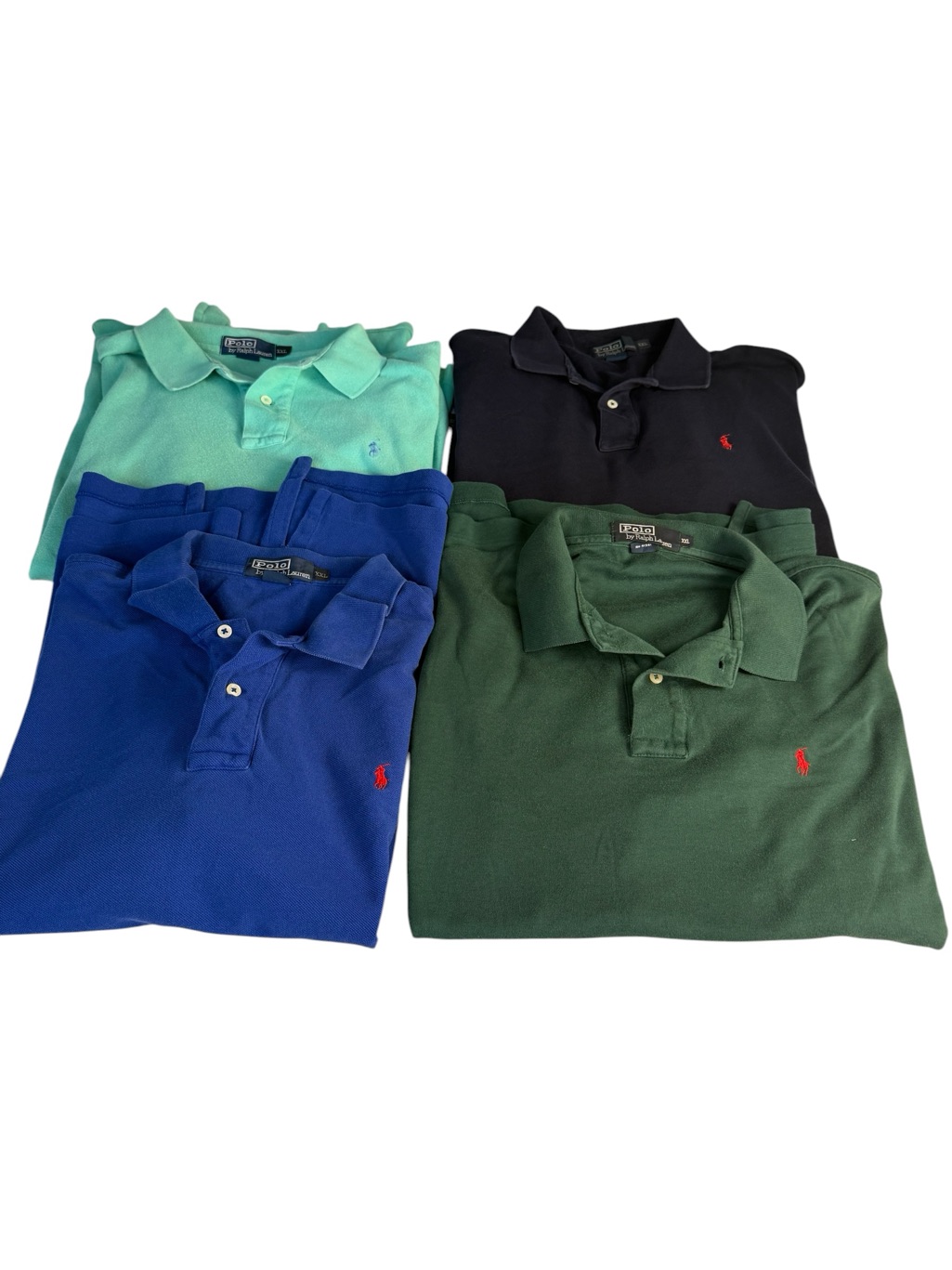 Lot Of 4 Polo Ralph Lauren Short Sleeve Cotton Polos Navy Men Size Xxl